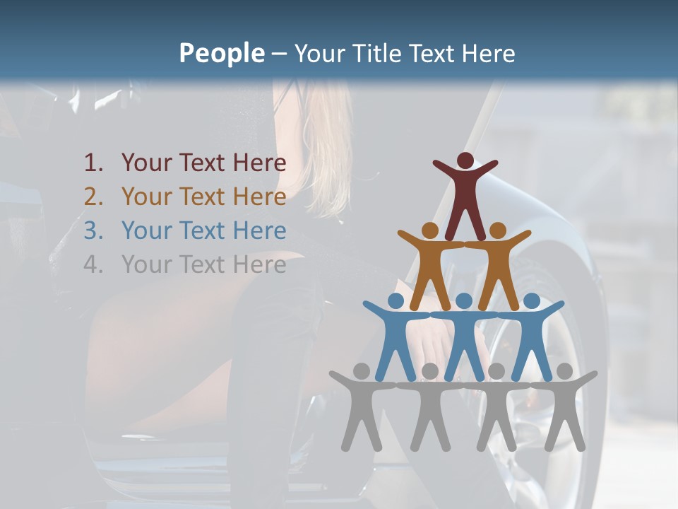 Vehicle White Sexy PowerPoint Template