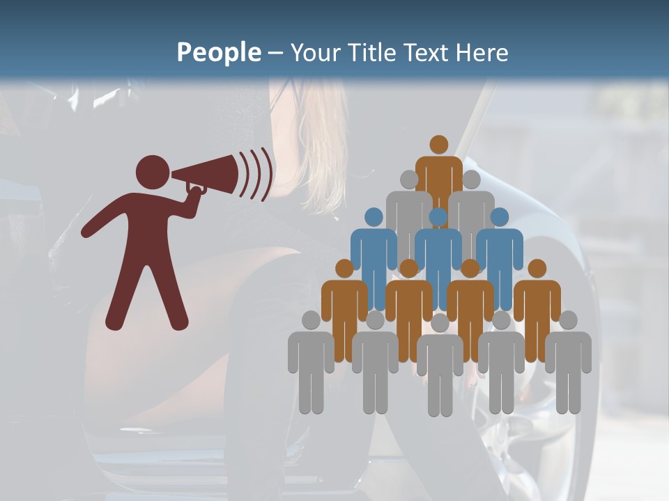 Vehicle White Sexy PowerPoint Template