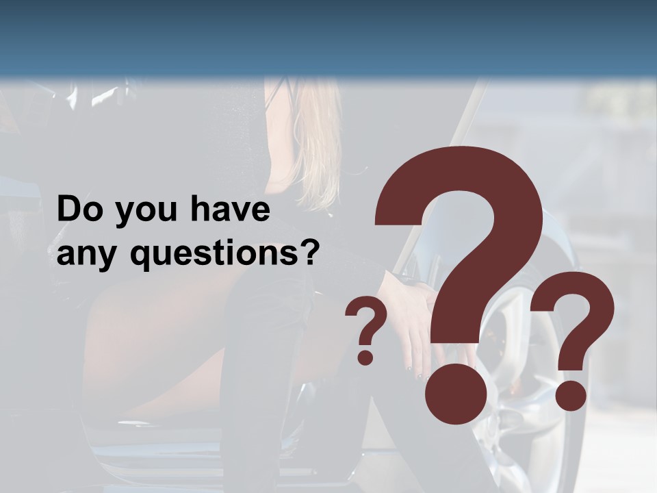 Vehicle White Sexy PowerPoint Template