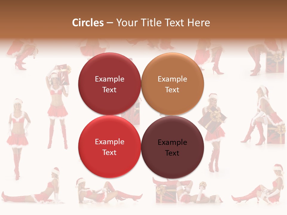 Thin Santa People PowerPoint Template