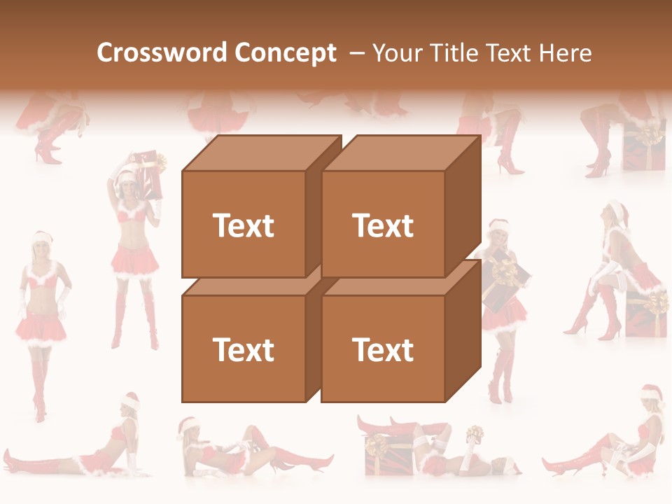 Thin Santa People PowerPoint Template