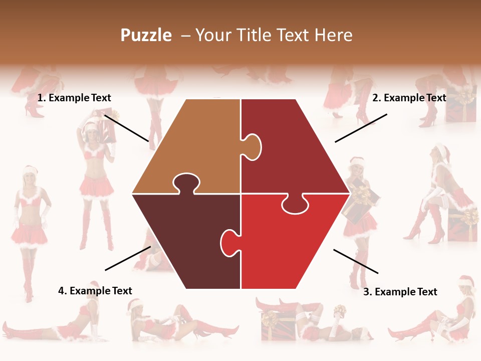 Thin Santa People PowerPoint Template