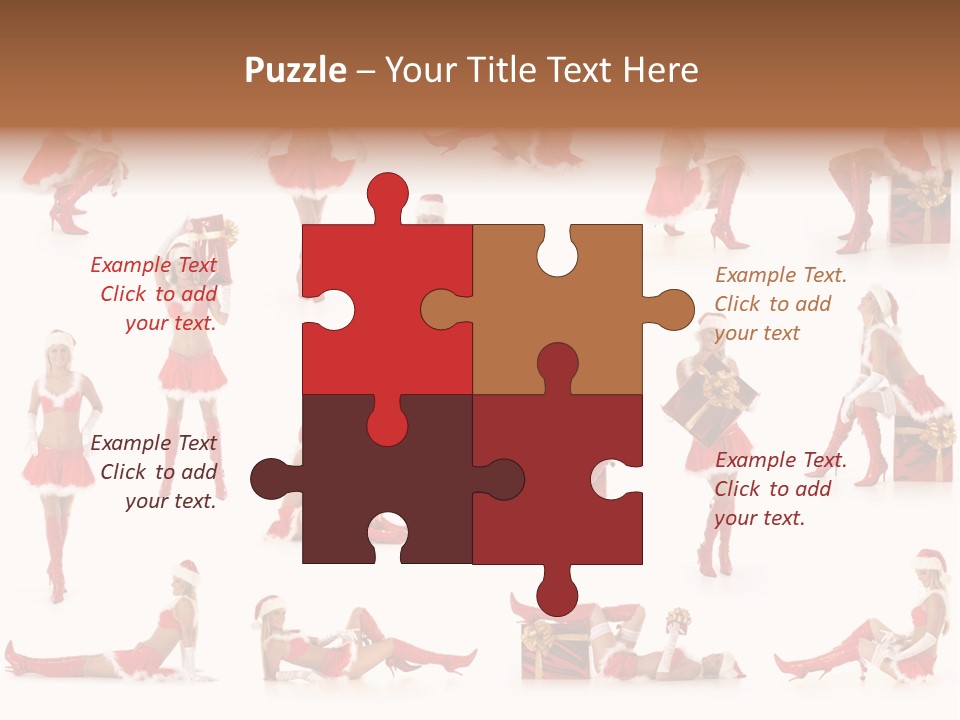 Thin Santa People PowerPoint Template