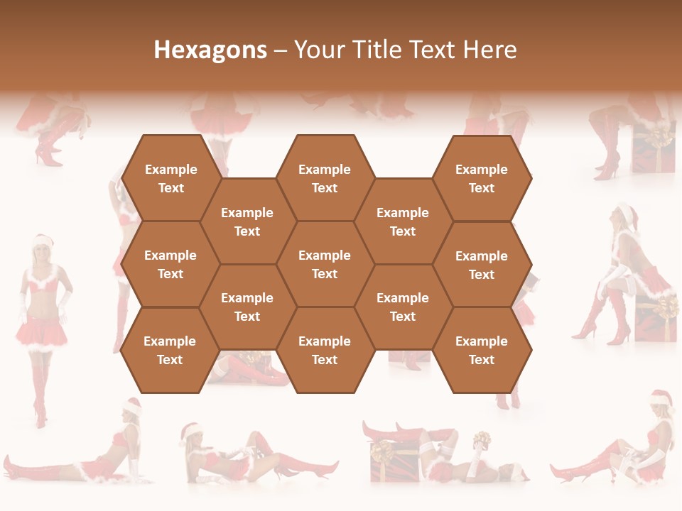 Thin Santa People PowerPoint Template