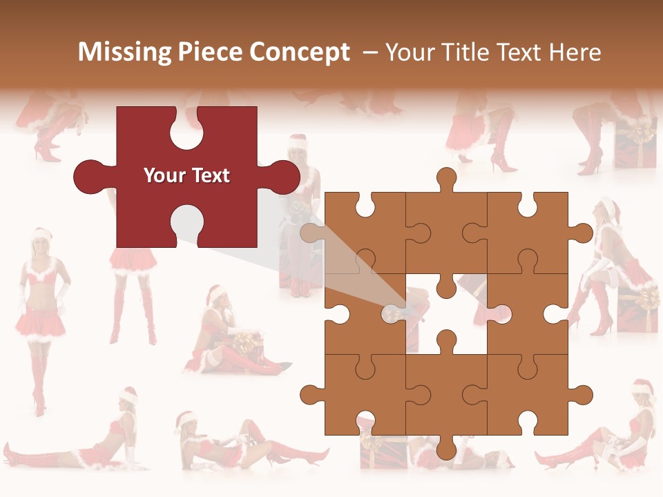 Thin Santa People PowerPoint Template