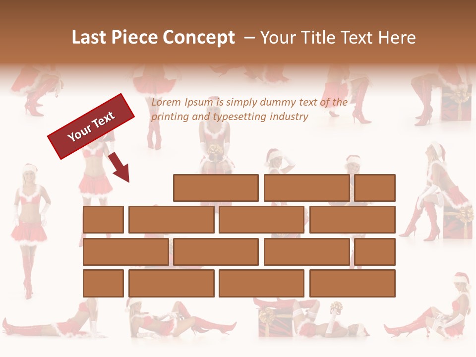 Thin Santa People PowerPoint Template