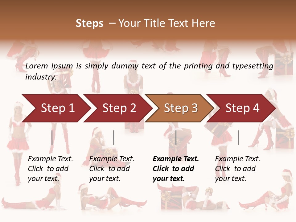 Thin Santa People PowerPoint Template