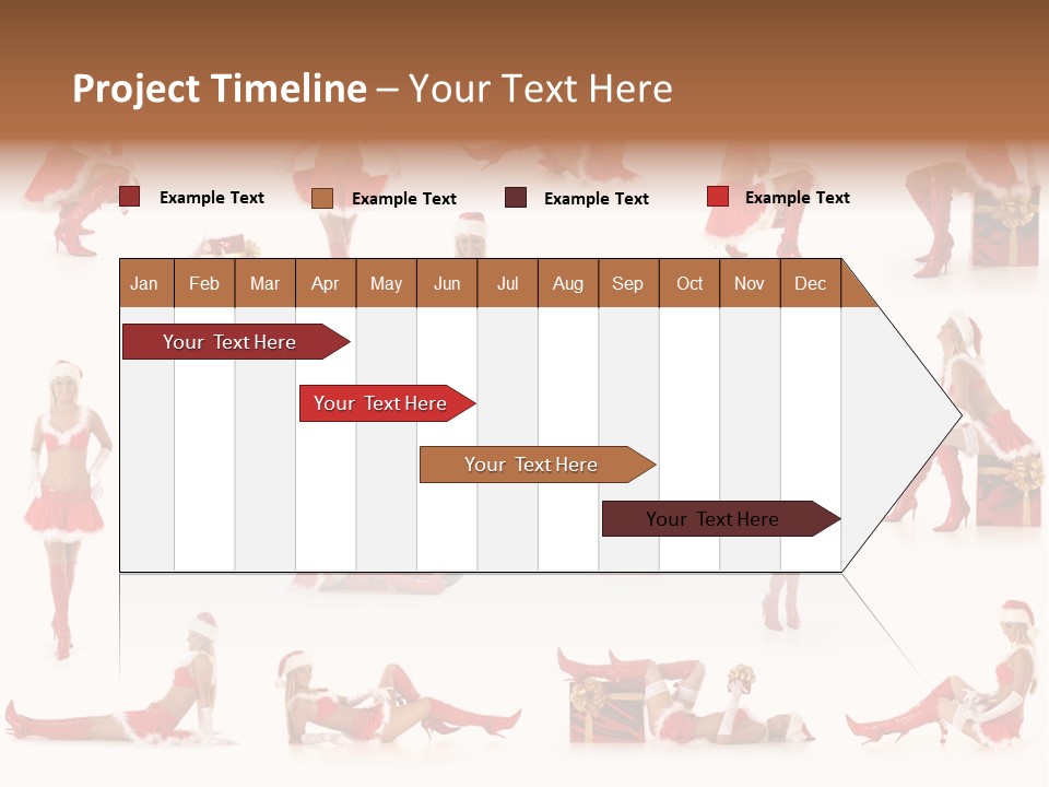 Thin Santa People PowerPoint Template