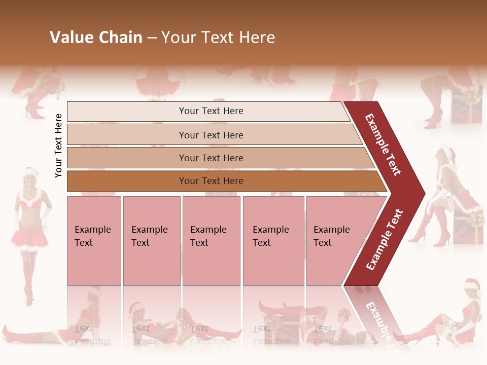 Thin Santa People PowerPoint Template