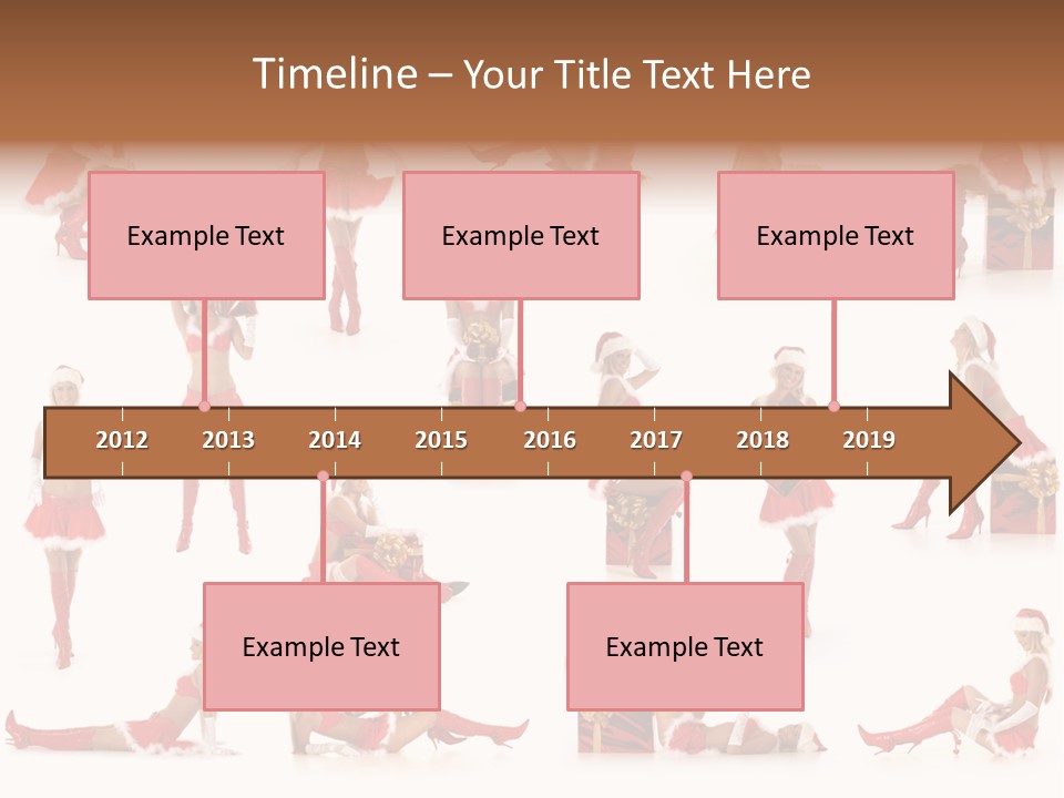 Thin Santa People PowerPoint Template