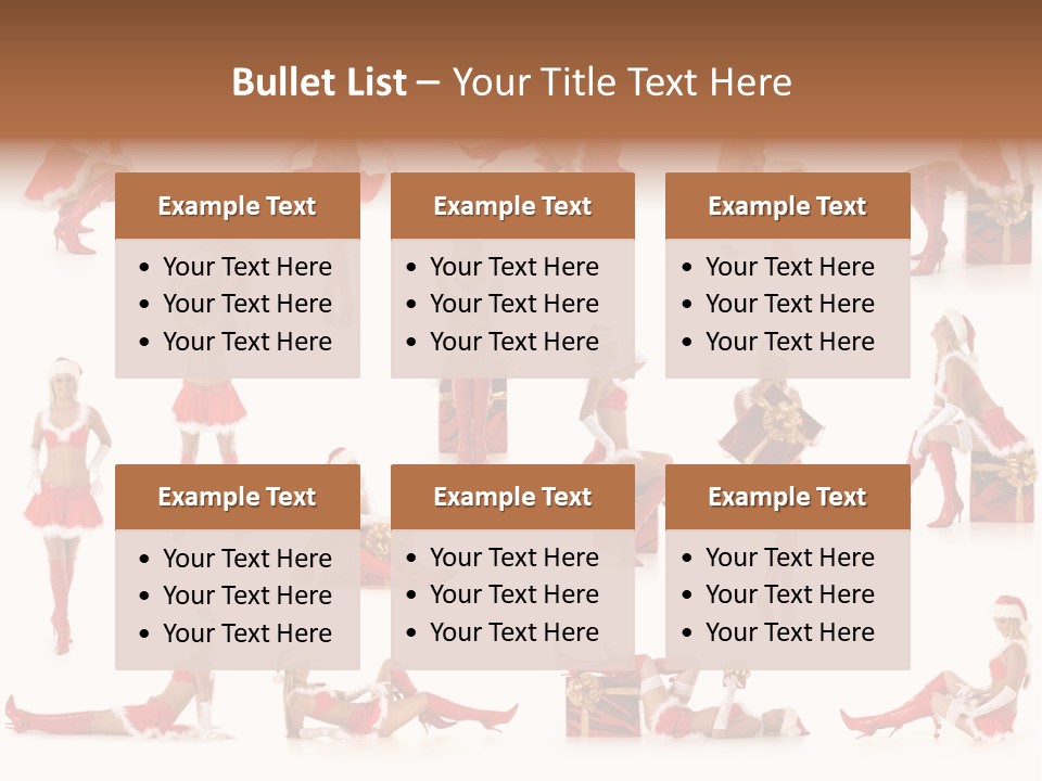 Thin Santa People PowerPoint Template