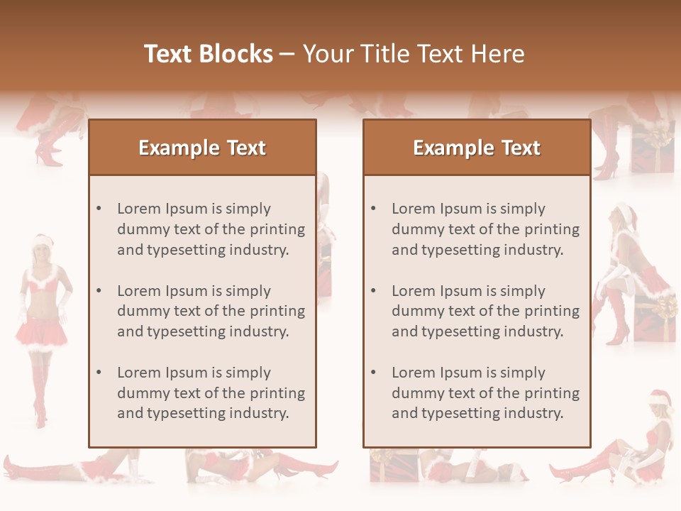 Thin Santa People PowerPoint Template