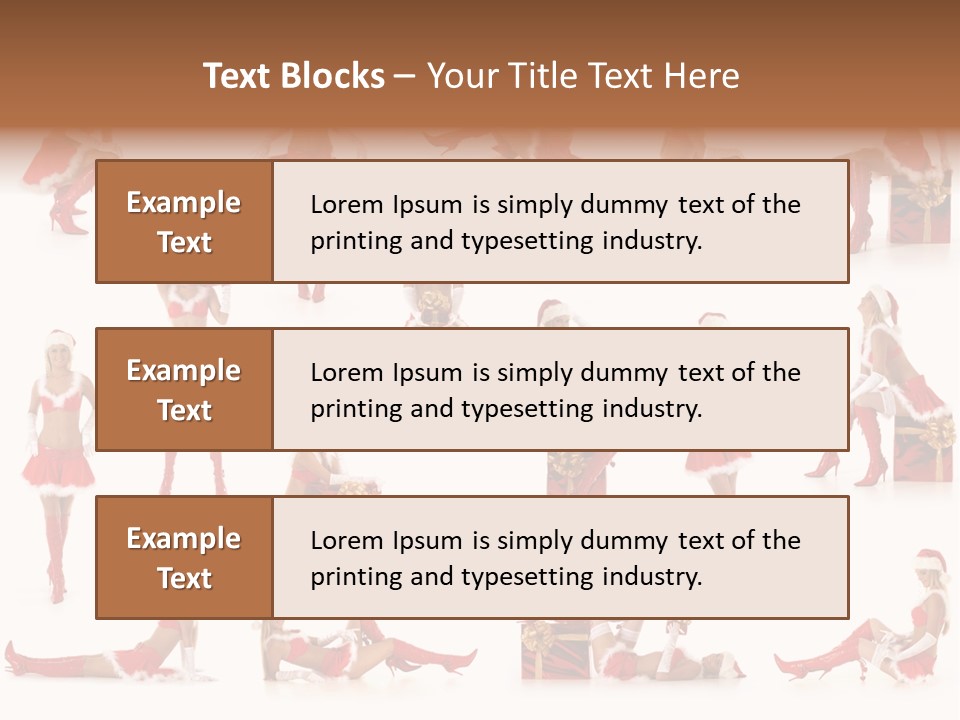 Thin Santa People PowerPoint Template