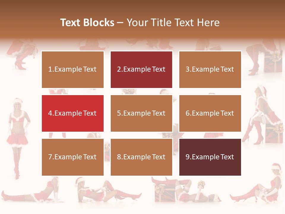 Thin Santa People PowerPoint Template