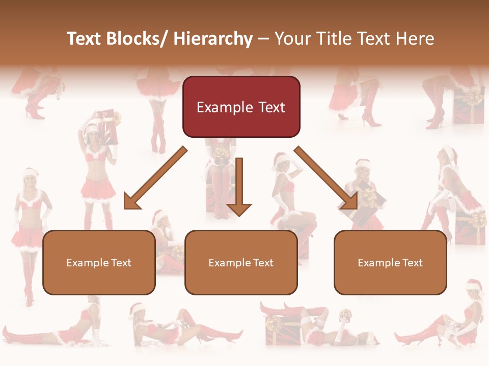 Thin Santa People PowerPoint Template