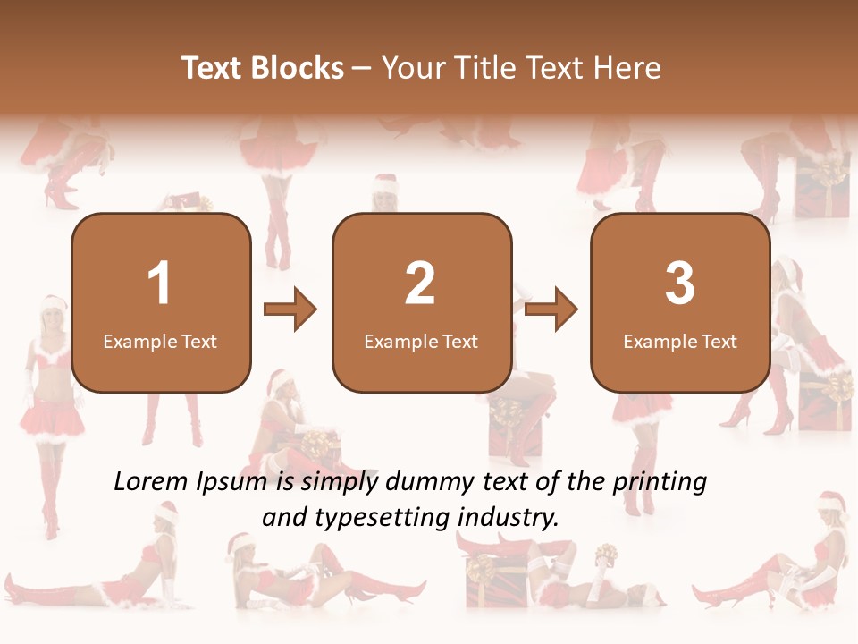 Thin Santa People PowerPoint Template