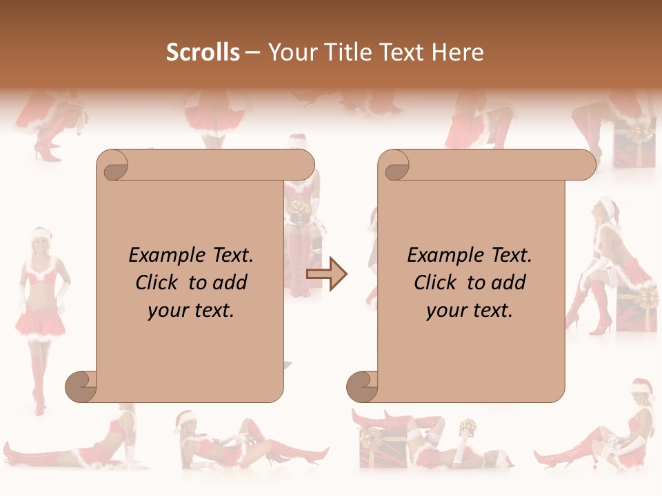 Thin Santa People PowerPoint Template