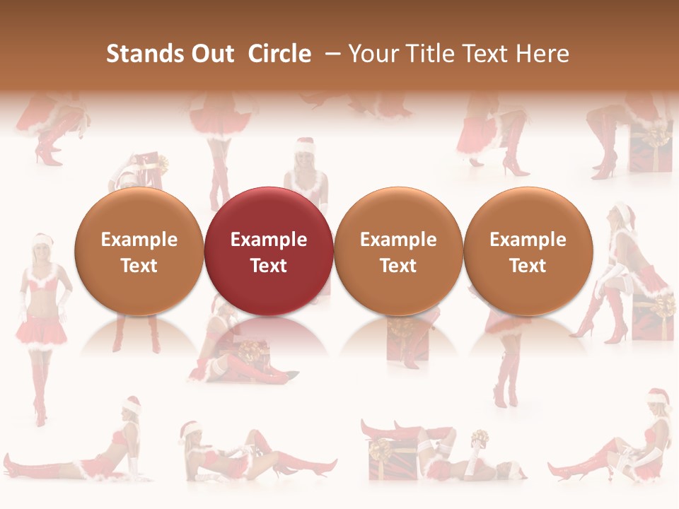 Thin Santa People PowerPoint Template