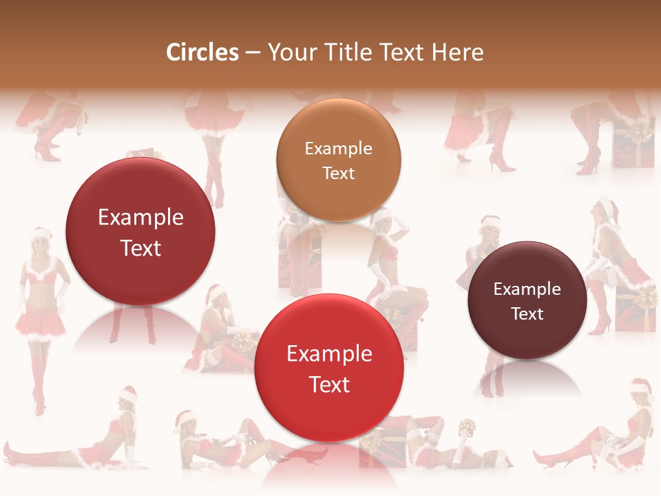 Thin Santa People PowerPoint Template