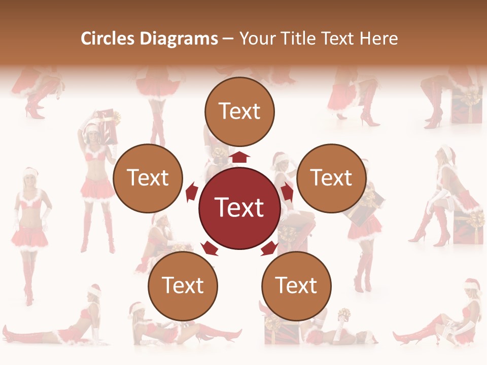 Thin Santa People PowerPoint Template