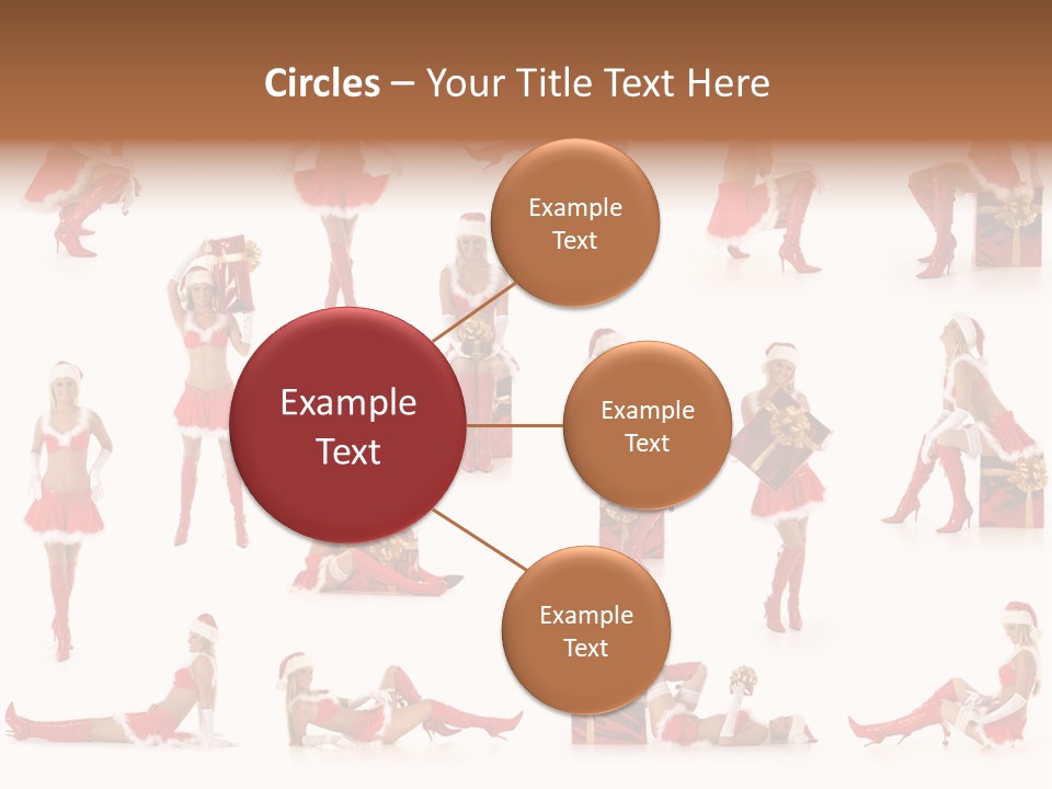 Thin Santa People PowerPoint Template