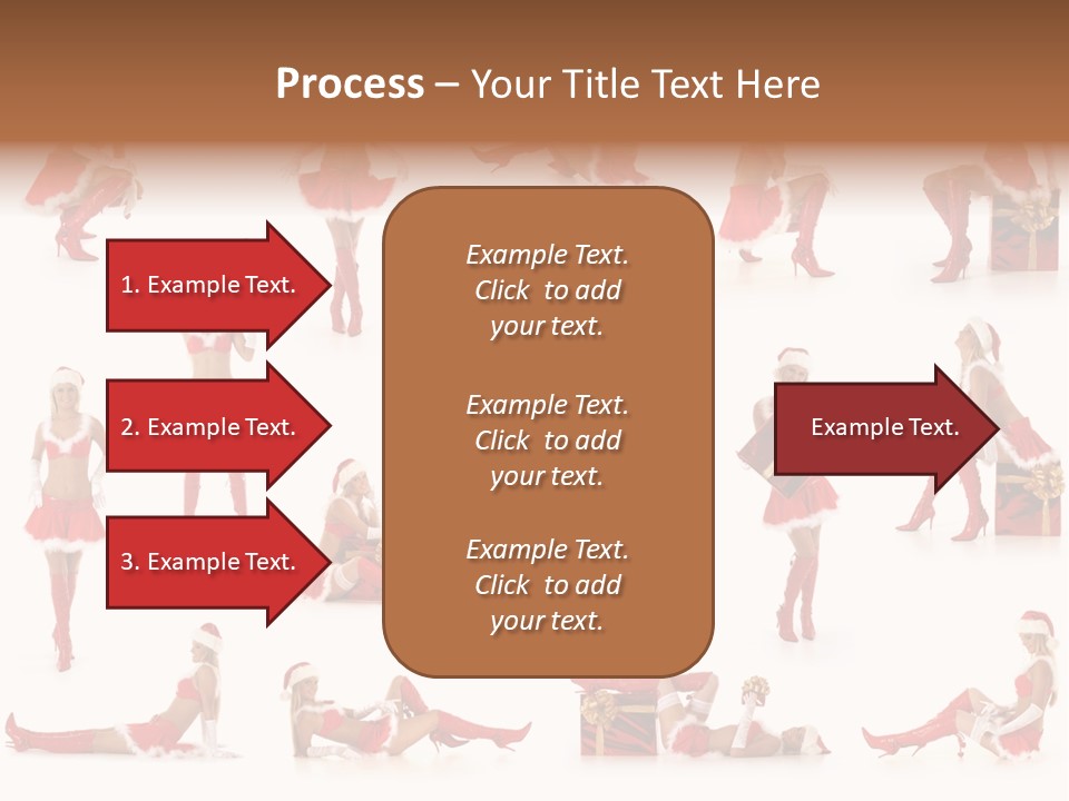 Thin Santa People PowerPoint Template