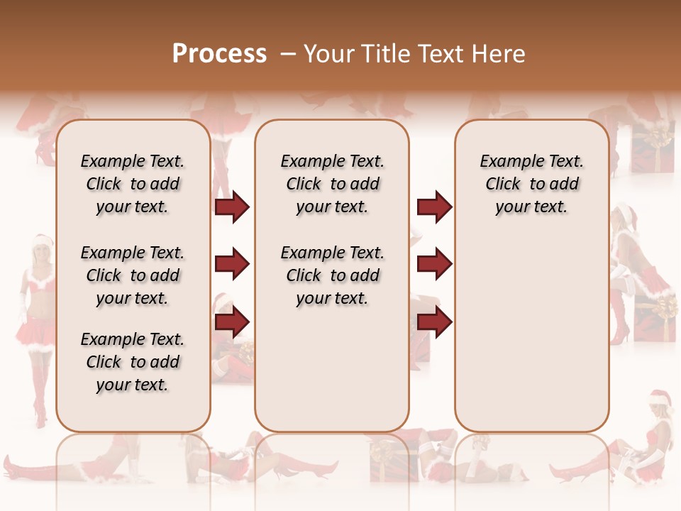 Thin Santa People PowerPoint Template