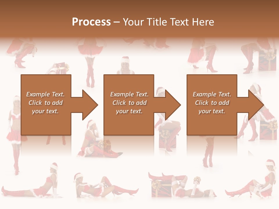 Thin Santa People PowerPoint Template