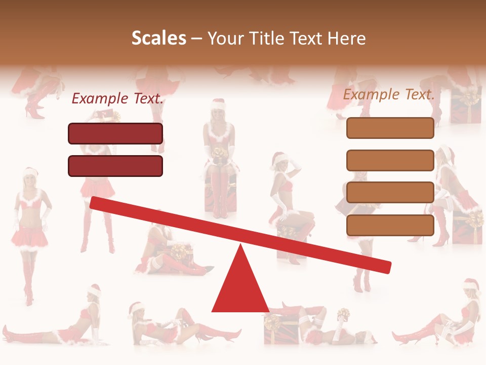 Thin Santa People PowerPoint Template