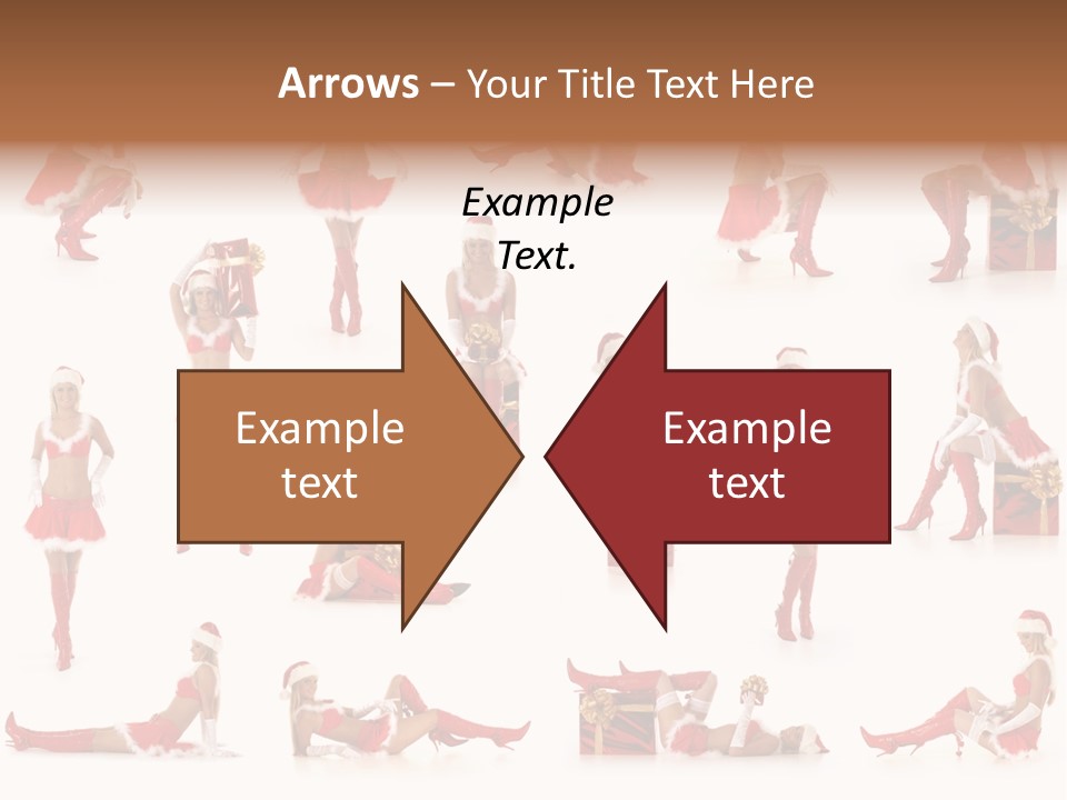 Thin Santa People PowerPoint Template