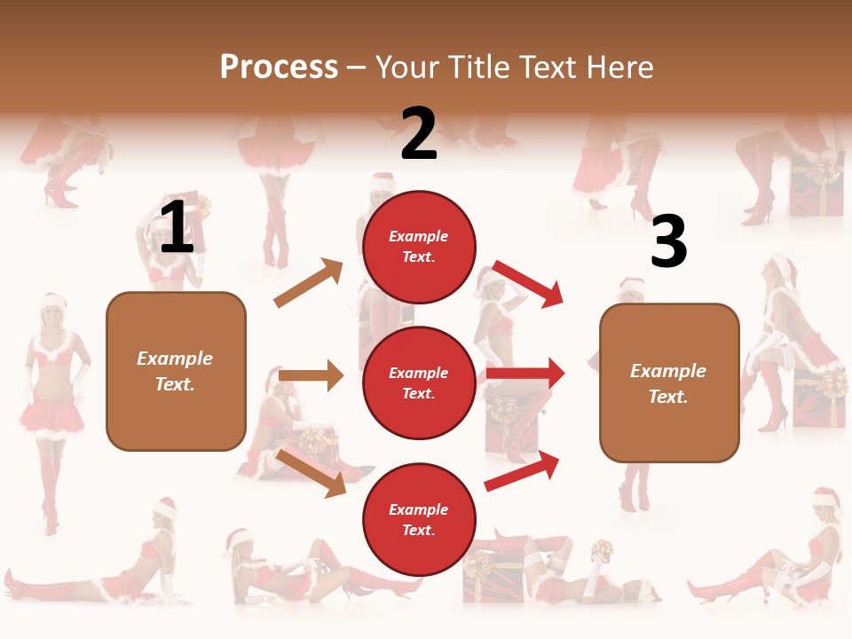 Thin Santa People PowerPoint Template