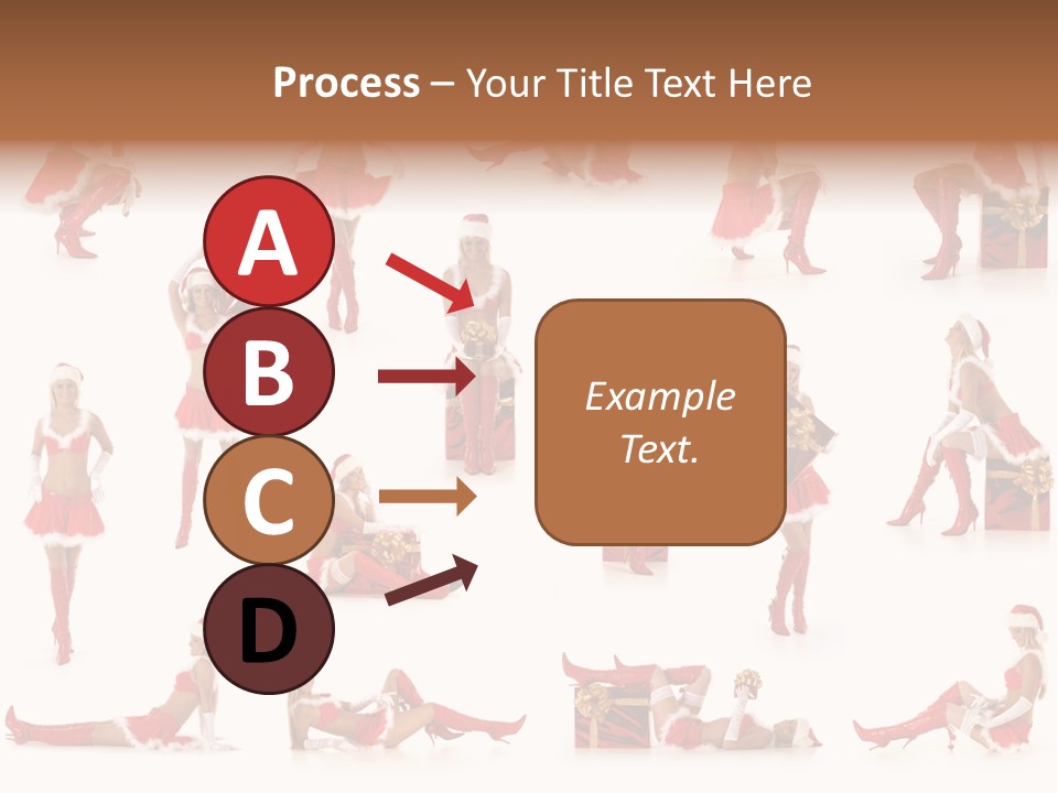 Thin Santa People PowerPoint Template