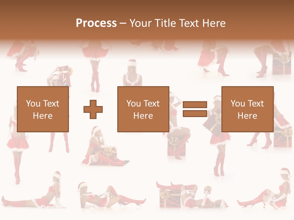 Thin Santa People PowerPoint Template