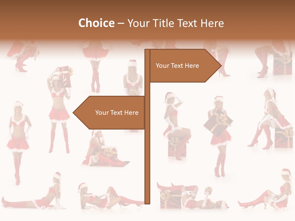 Thin Santa People PowerPoint Template