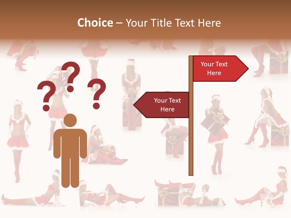 Thin Santa People PowerPoint Template