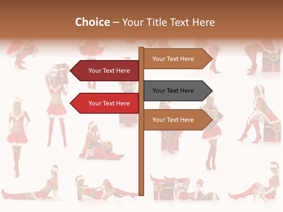 Thin Santa People PowerPoint Template