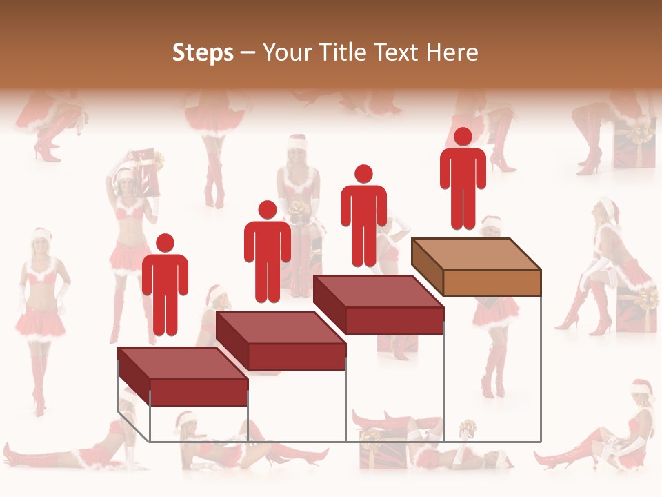 Thin Santa People PowerPoint Template