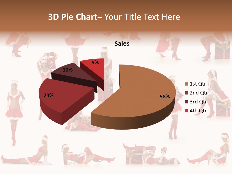 Thin Santa People PowerPoint Template