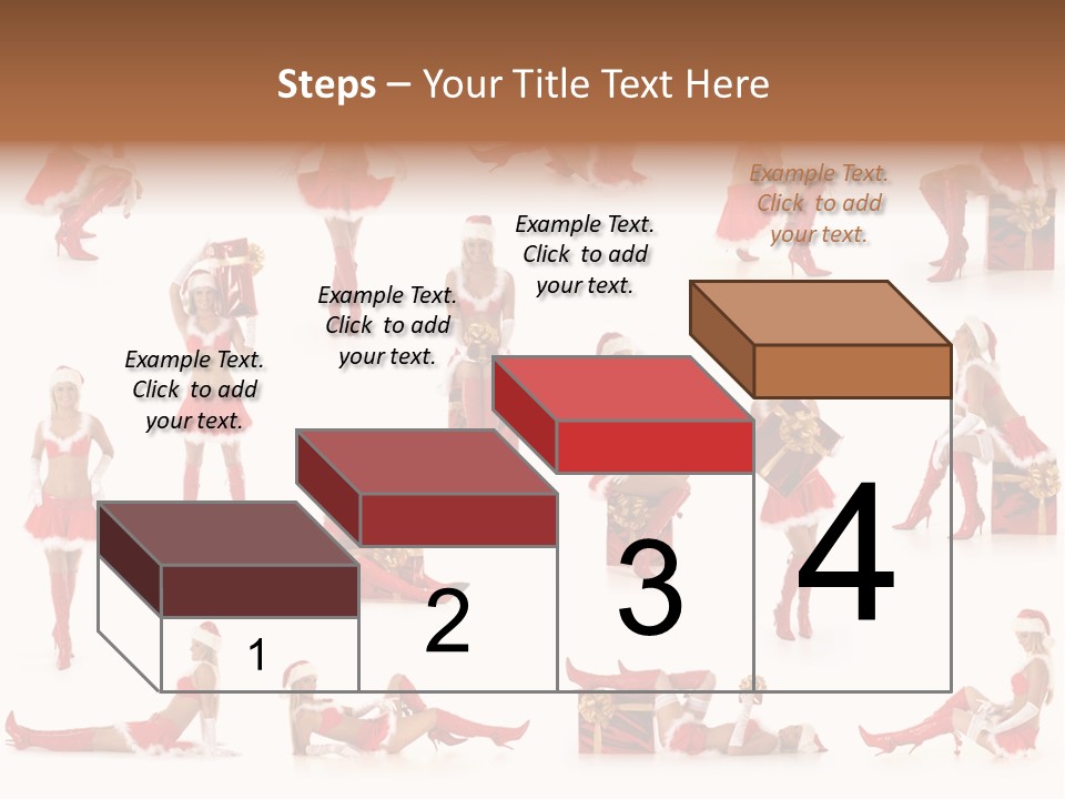 Thin Santa People PowerPoint Template