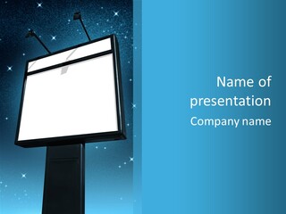 Message Advertisement Blue PowerPoint Template