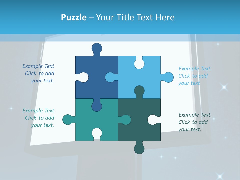 Message Advertisement Blue PowerPoint Template