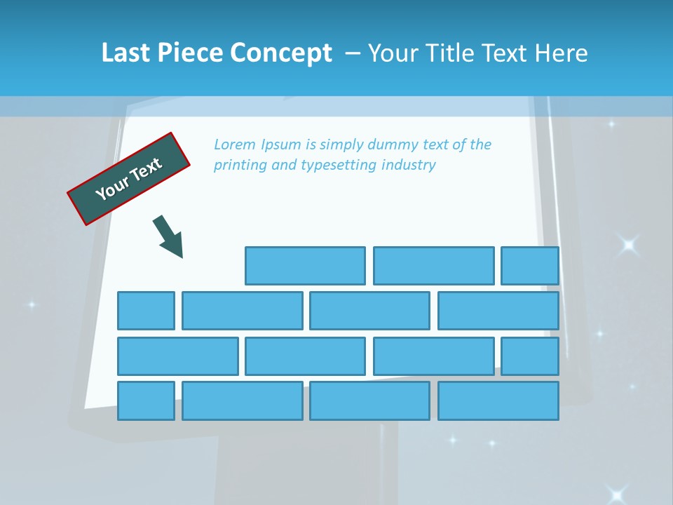 Message Advertisement Blue PowerPoint Template