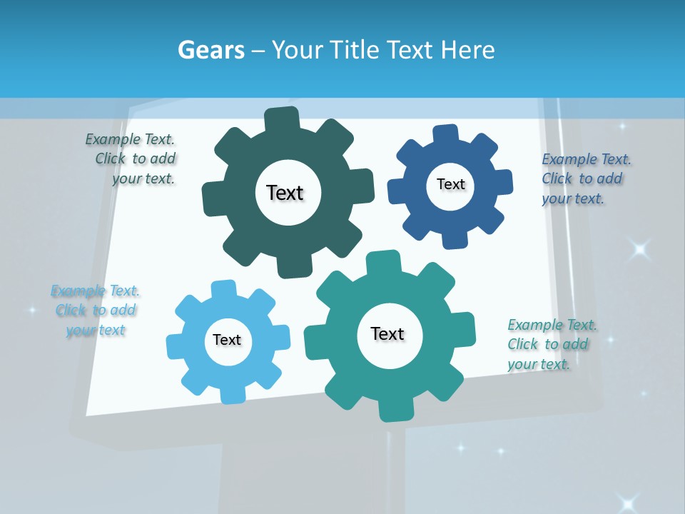 Message Advertisement Blue PowerPoint Template