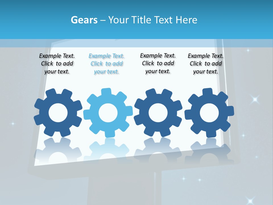 Message Advertisement Blue PowerPoint Template