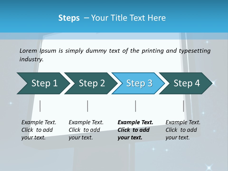 Message Advertisement Blue PowerPoint Template