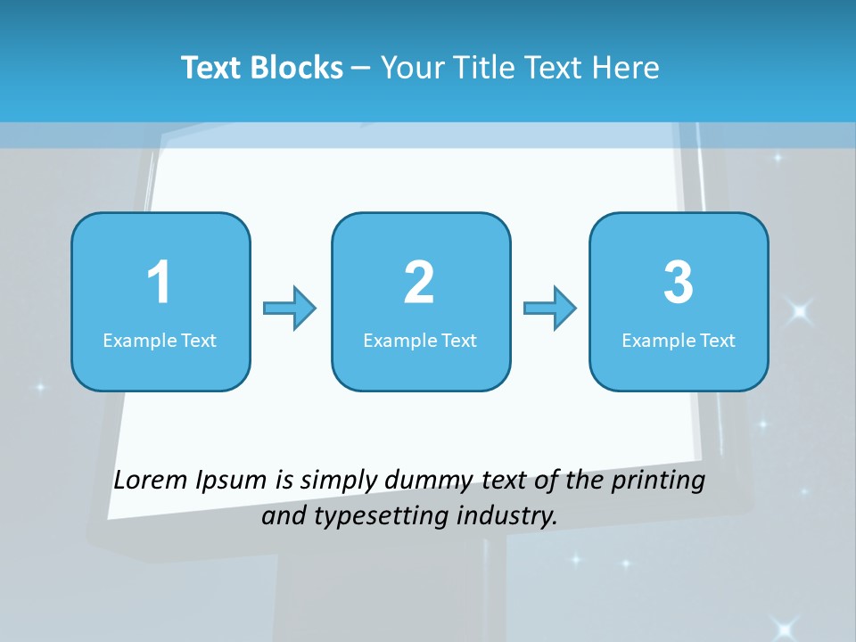 Message Advertisement Blue PowerPoint Template