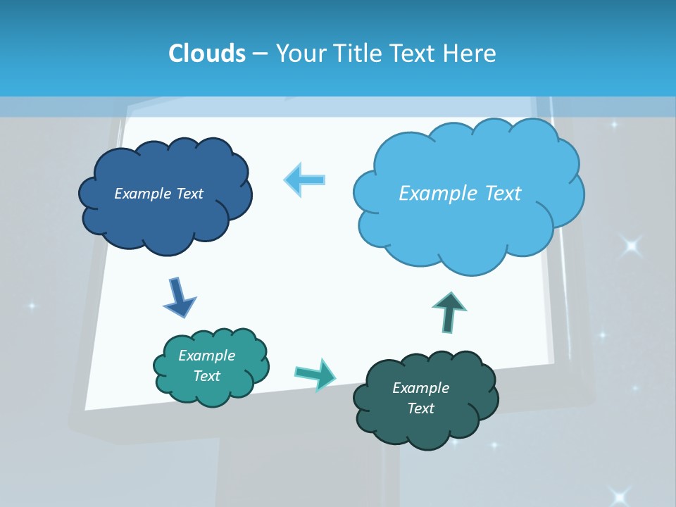 Message Advertisement Blue PowerPoint Template