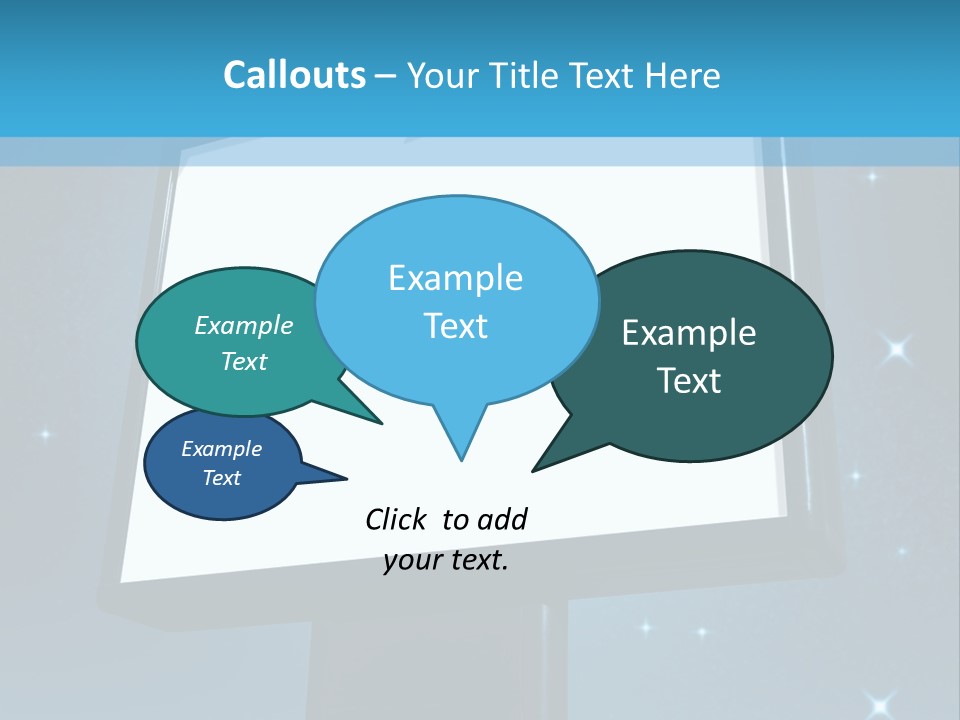Message Advertisement Blue PowerPoint Template