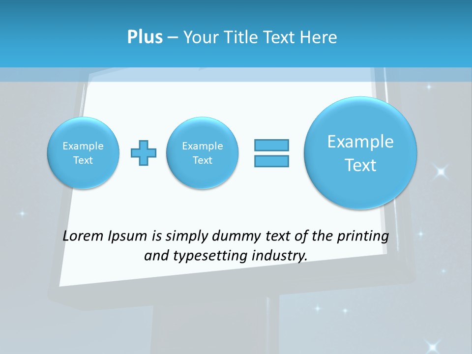 Message Advertisement Blue PowerPoint Template