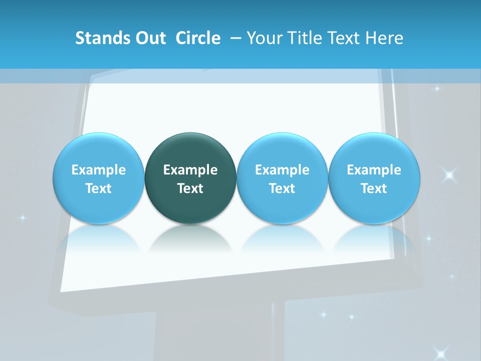 Message Advertisement Blue PowerPoint Template